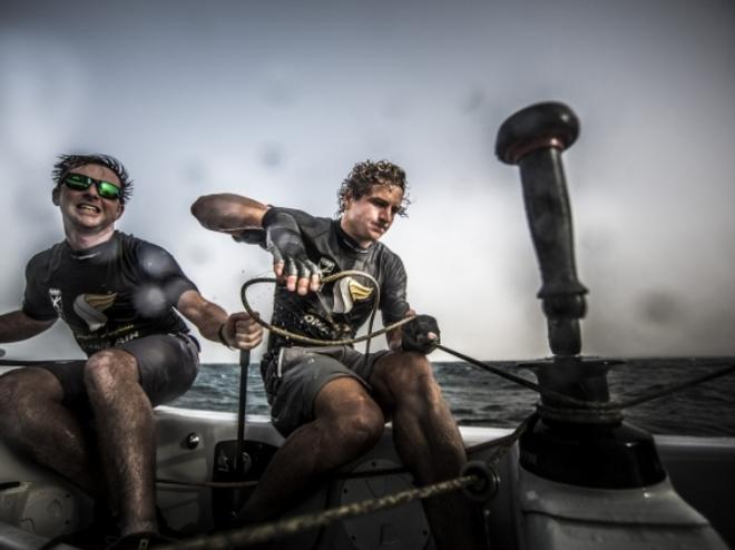 Act2 - Muscat Oman Air - Stevie Morrison and Ed Powys - Extreme Sailing Series 2015. © Mark Lloyd http://www.lloyd-images.com